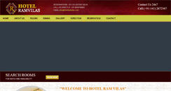 Desktop Screenshot of hotelramvilas.com